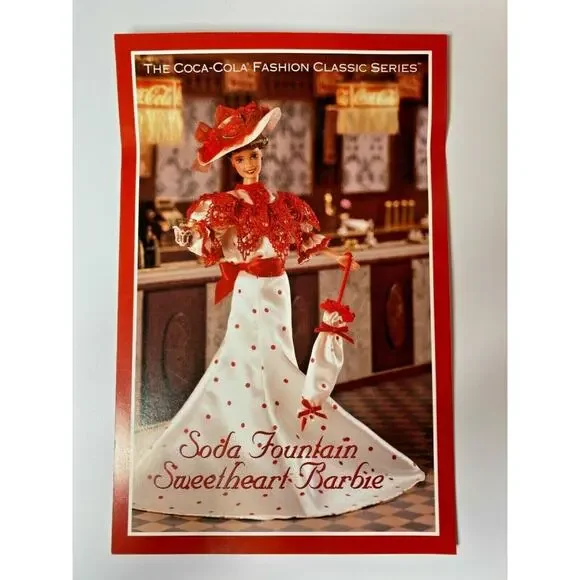 1996 Barbie Coca-Cola Fashion Classic Series Soda Fountain Sweetheart NIB#2